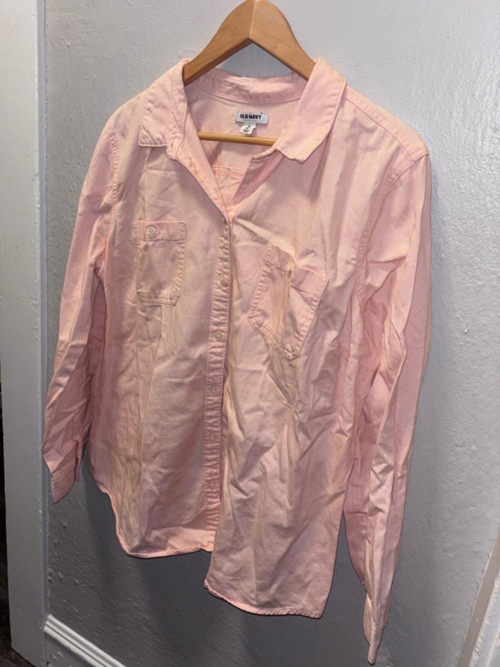 Old Navy Pale Pink Collared Button-Down
